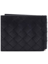 Intrecciato Money Clip Card Wallet Black - BOTTEGA VENETA - BALAAN 5