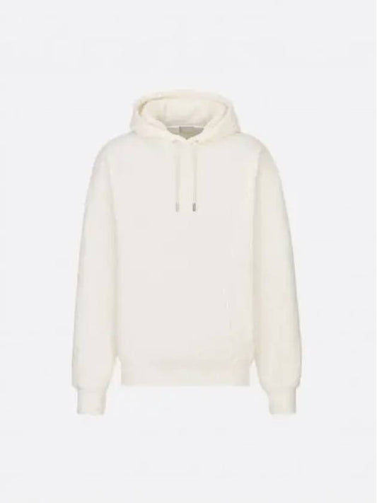 Oblique Relaxed Fit Terry Cotton Jacquard Hoodie White - DIOR - BALAAN 2