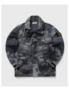 Dissolving Grid Camo Econyl Regenerated Nylon Hooded Jacket Grey - STONE ISLAND - BALAAN 2