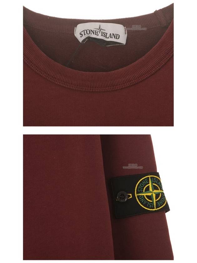 Wappen Patch Cotton Sweatshirt Burgundy - STONE ISLAND - BALAAN 7