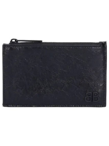 Monaco Long Card Case Black Wallet - BALENCIAGA - BALAAN 1