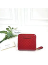 GG Micro Ssima Zipper Half Wallet Red - GUCCI - BALAAN 2