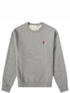 Small Heart Logo Sweatshirt Grey - AMI - BALAAN 2