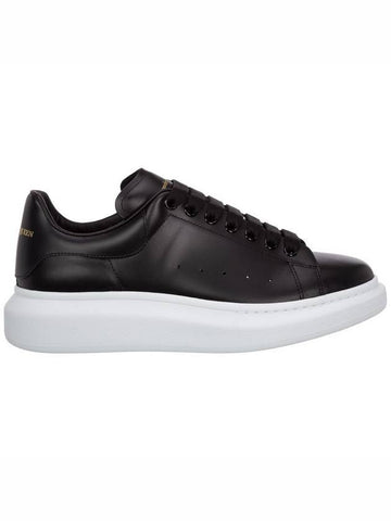 Oversized Leather Tab Low Top Sneakers Black - ALEXANDER MCQUEEN - BALAAN 1
