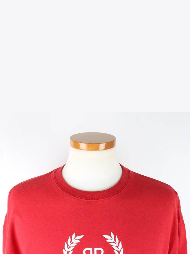 BB Laurel Logo Short Sleeve T Shirt Red M - BALENCIAGA - BALAAN 3