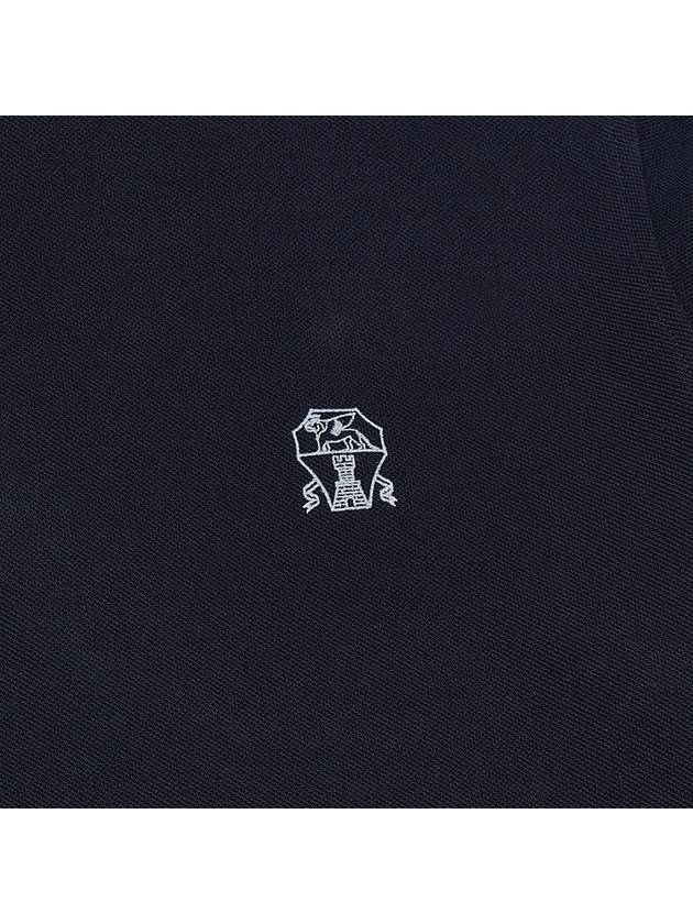 Logo Short Sleeve Polo Shirt Navy - BRUNELLO CUCINELLI - BALAAN 6