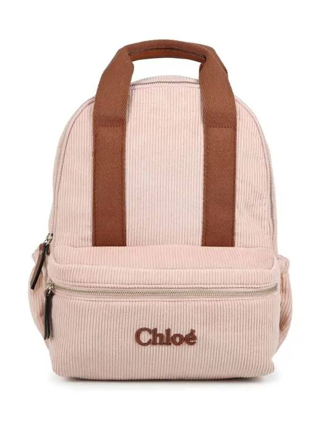 Kids Logo Embroidered Corduroy Backpack Pink C20275 454 - CHLOE - BALAAN 2