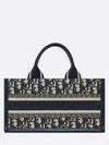 East West Oblique Embroidery Strap Book Tote Bag Blue - DIOR - BALAAN 9