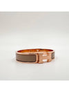 Clic H Bracelet Rose Gold & Marron Glace - HERMES - BALAAN 9