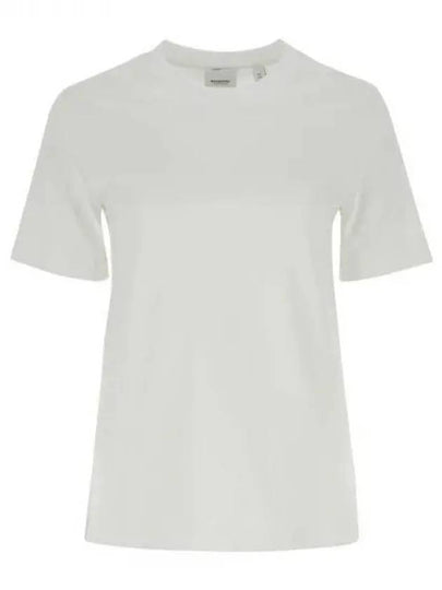 Women's Embroidered Oak Leaf Crest Cotton Short Sleeve T-Shirt White - BURBERRY - BALAAN 2