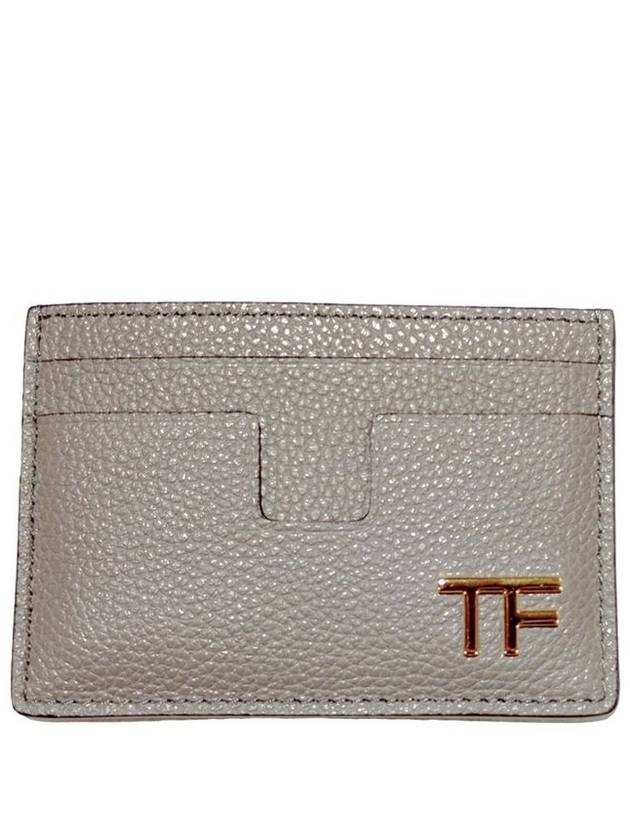 Tom Ford Leather Card Holder With Logo Plaque - TOM FORD - BALAAN 1