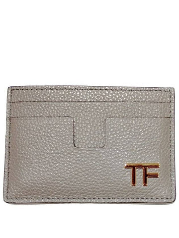 Tom Ford Leather Card Holder With Logo Plaque - TOM FORD - BALAAN 1