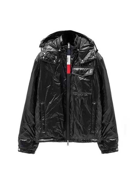 logo down hood padded black - MONCLER - BALAAN 1