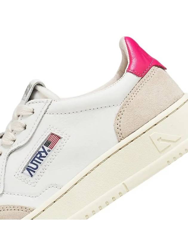 Medalist Suede Pink Tab Low Top Sneakers White - AUTRY - BALAAN 7