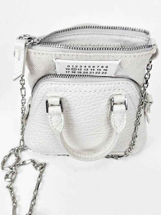 Maison Margiela White 5AC Micro Mini Baby Chain Shoulder Bag Crossbag 4VMMB30353 - MAISON MARGIELA - BALAAN 4