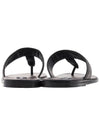 TF logo decorated leather flip flops brown - TOM FORD - BALAAN.