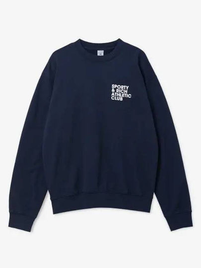 Logo Graphic Print Sweatshirt Navy - SPORTY & RICH - BALAAN 2