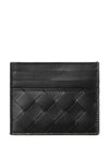 Intrecciato Leather Card Wallet Black - BOTTEGA VENETA - BALAAN 2