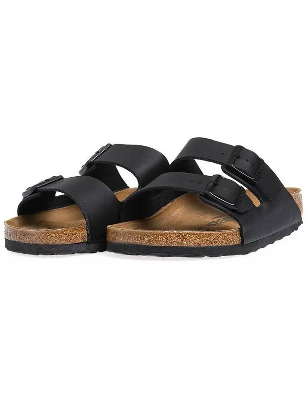 Arizona Double Strap Narrow Slippers Black - BIRKENSTOCK - BALAAN 5