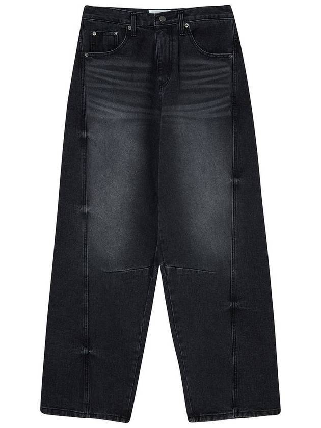 Engineered Wide Fit Jeans Black - THE GREEN LAB - BALAAN 1