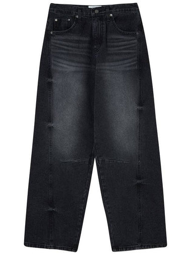 Engineered Wide Fit Jeans Black - THE GREEN LAB - BALAAN 1