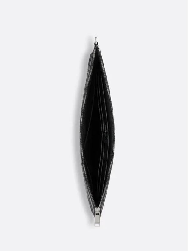 A4 Gravity Leather Grain Calfskin Pouch Bag Black - DIOR - BALAAN 4