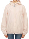 Fegeo Logo Patch Zip Up Hoodie Light Pink - MONCLER - BALAAN 2