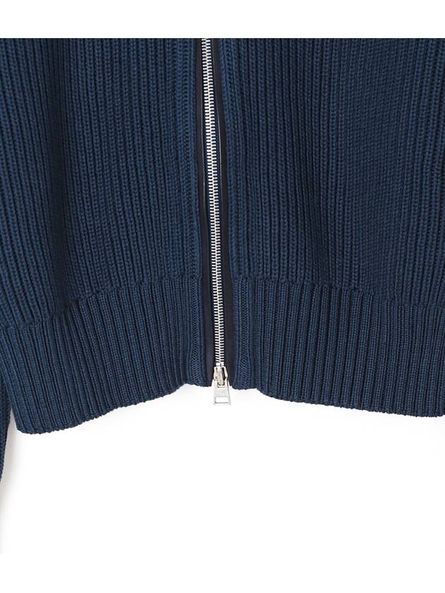 Silk Cotton Funnel Neck Zip Up Jacket Royal Blue - TOM FORD - BALAAN 6