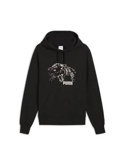 Logo Print Hoodie Black - PUMA - BALAAN 2