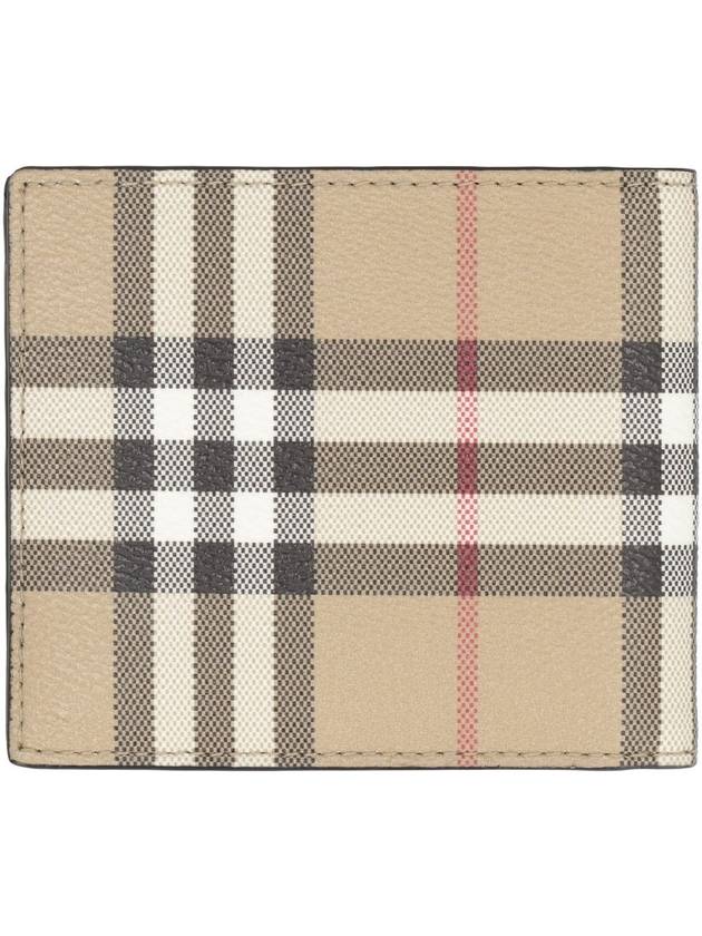 Check Half Wallet Beige - BURBERRY - BALAAN 4