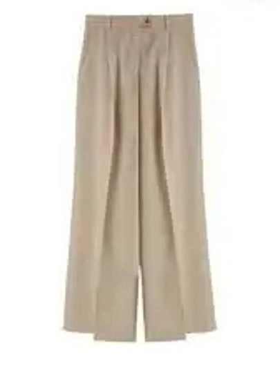 Vela Virgin Wool Wide Pants Beige - MAX MARA - BALAAN 2