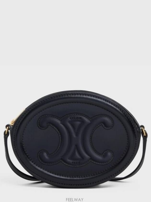 Oval Purse Smooth Calfskin Cross Bag Black - CELINE - BALAAN 2