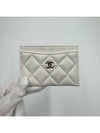 Women's Classic Gold CC Logo Card Wallet White - CHANEL - BALAAN 5