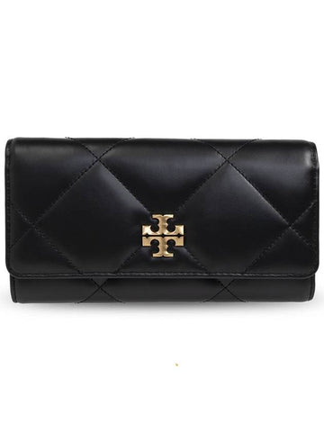 Tory Burch Leather Wallet Kira, Women's, Black - TORY BURCH - BALAAN 1