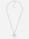 Dior Charm Pendant Necklace Silver Finish Brass - DIOR - BALAAN 3