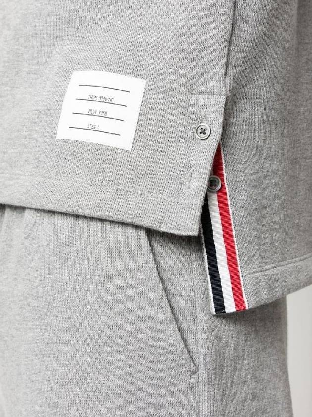 RWB Pocket Interlock Cotton Short Sleeve Polo Shirt Grey - THOM BROWNE - BALAAN 5