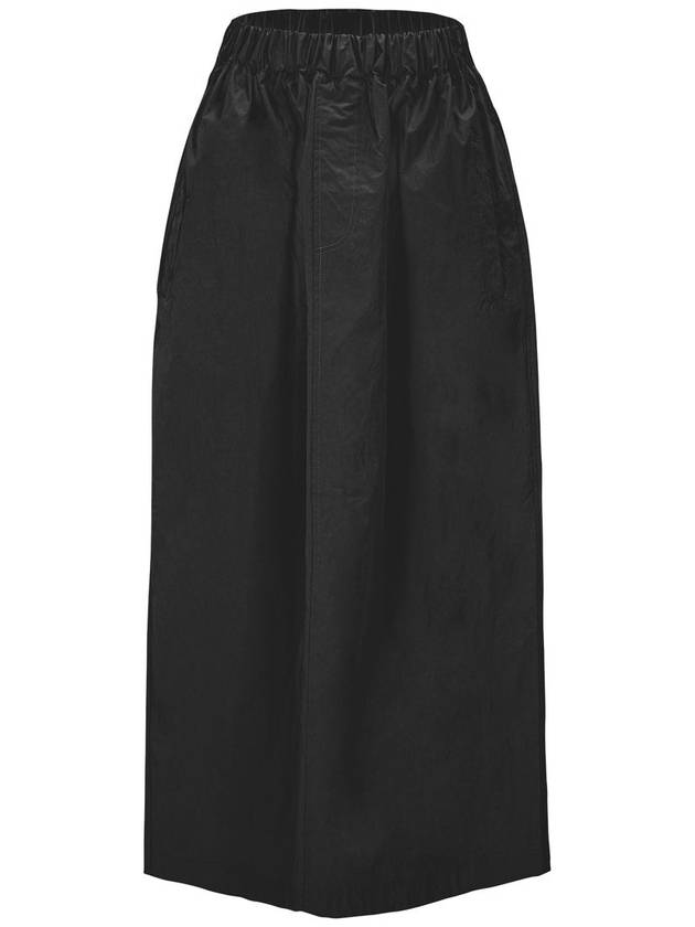 Crinkle banding A line skirt black - CALLAITE - BALAAN 2