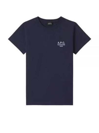 Denise Embroidered Short Sleeve T-shirt Navy - A.P.C. - BALAAN 2