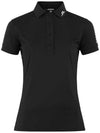 Women's Tour Tech Golf Polo Black - J.LINDEBERG - BALAAN 3