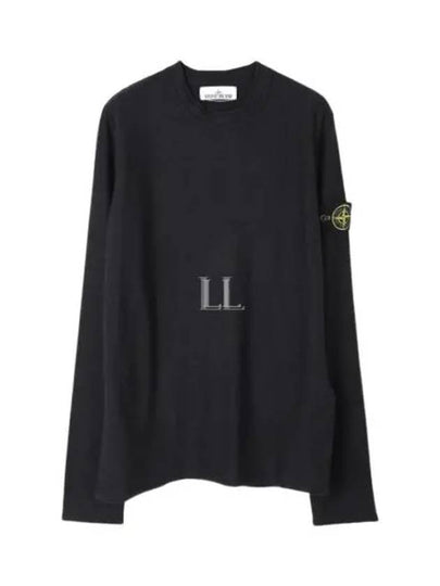 Wappen Patch Crew Neck Knit Top Black - STONE ISLAND - BALAAN 2