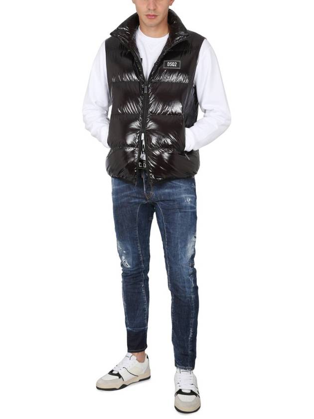 Logo Down Vest Black - DSQUARED2 - BALAAN 6