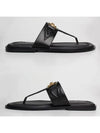 La Medusa Leather Flip Flops Black - VERSACE - BALAAN 3