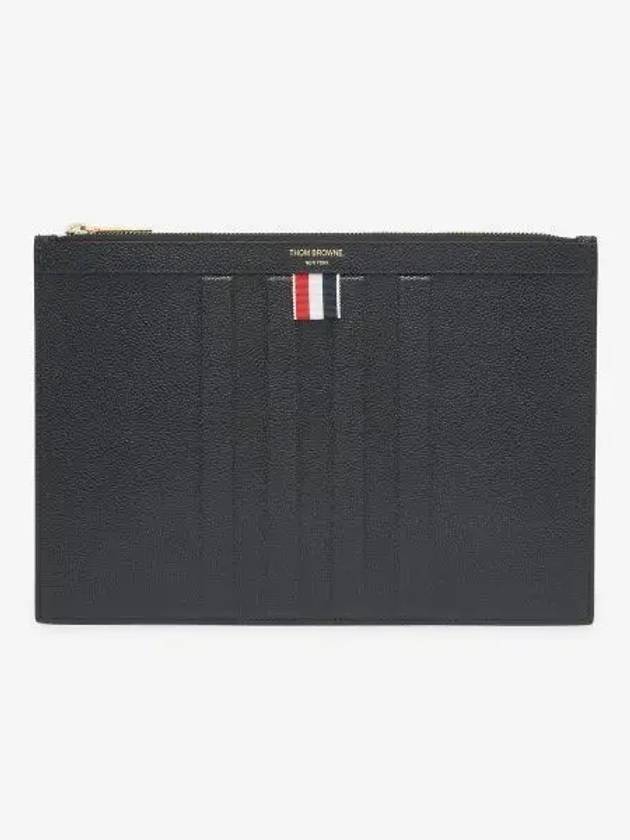 Debossed Pebble Clutch Bag Black - THOM BROWNE - BALAAN 2