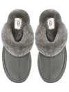 Women's Diskett Fleece Platform Slippers Gray - UGG - BALAAN.