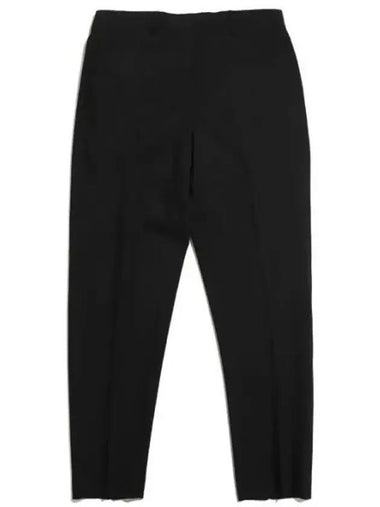 Virgin Wool Chino Straight Pants Black - AMI - BALAAN 1