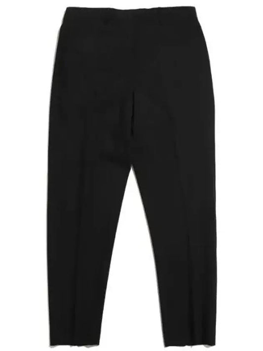 Virgin Wool Chino Straight Pants Black - AMI - BALAAN 1