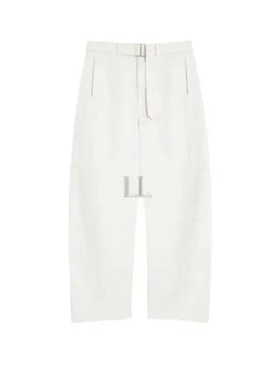 Twisted Belt Denim Jeans Snowy Off White - LEMAIRE - BALAAN 2