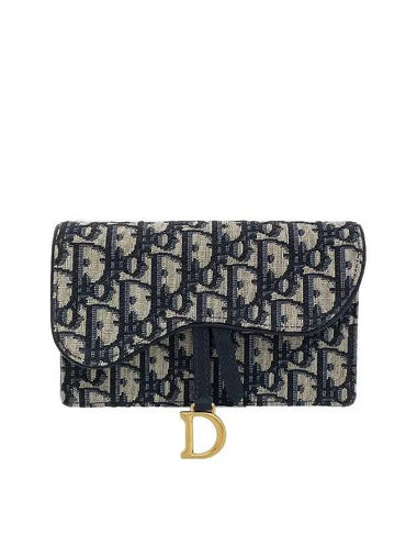 Oblique Saddle Belt Bag Pouch Blue 4ET1248 - DIOR - BALAAN 1