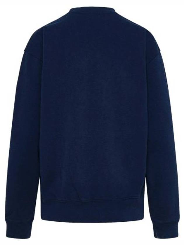 Crew Neck Print Sweatshirt Navy - SPORTY & RICH - BALAAN 3