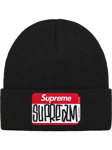 Gonz Nametag Beanie Black - SUPREME - BALAAN 1